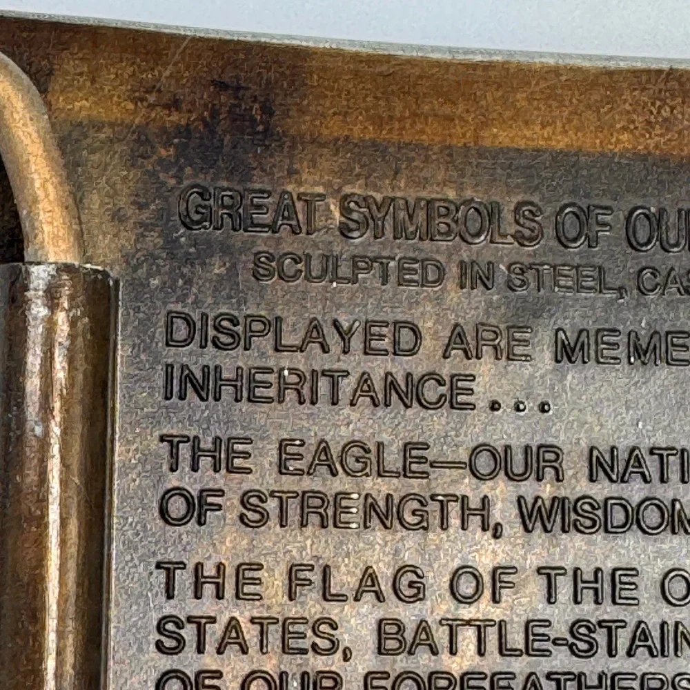 Vintage Bicentennial 1776-1976 Eagle Liberty Bell American Heritage Belt Buckle